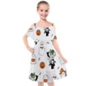 Halloween Jack O Lantern Vector Kids  Cut Out Shoulders Chiffon Dress View1