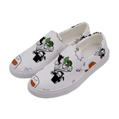 Halloween Jack O Lantern Vector Women s Canvas Slip Ons by Ravend