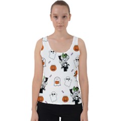 Halloween Jack O Lantern Vector Velvet Tank Top by Ravend