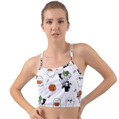 Halloween Jack O Lantern Vector Mini Tank Bikini Top by Ravend