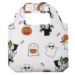 Halloween Jack O Lantern Vector Premium Foldable Grocery Recycle Bag by Ravend