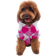 Pink And White Diagonal Plaids Dog Coat by ConteMonfrey