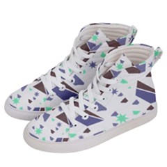 Seamless Pattern Geometric Texture Women s Hi-top Skate Sneakers by Ravend