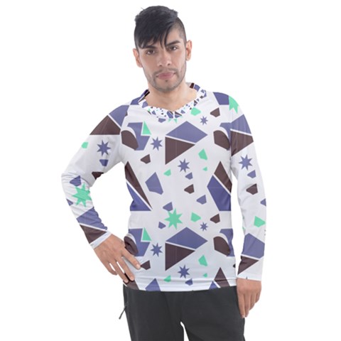 Seamless Pattern Geometric Texture Men s Pique Long Sleeve Tee by Ravend