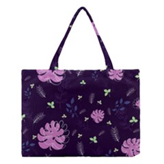 Monstera Leaves Plant Tropical Nature Medium Tote Bag by Ravend