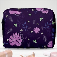 Monstera Leaves Plant Tropical Nature Make Up Pouch (large) by Ravend