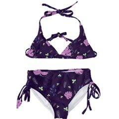 Monstera Leaves Plant Tropical Nature Kids  Classic Bikini Set by Ravend