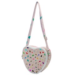 Bottle Pattern Water Flat Heart Shoulder Bag by Ravend