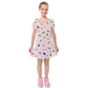 Bottle Pattern Water Flat Kids  Short Sleeve Velvet Dress View1