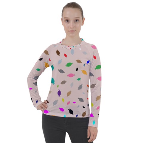 Bottle Pattern Water Flat Women s Pique Long Sleeve Tee by Ravend