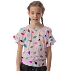 Bottle Pattern Water Flat Kids  Cut Out Flutter Sleeves by Ravend