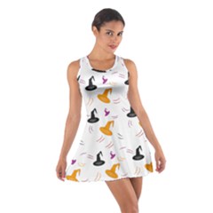 Witch Hat Witch Magic Halloween Cotton Racerback Dress by Ravend