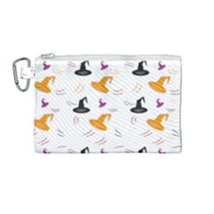 Witch Hat Witch Magic Halloween Canvas Cosmetic Bag (medium) by Ravend