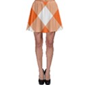 Orange and white diagonal plaids Skater Skirt View1