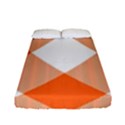 Orange and white diagonal plaids Fitted Sheet (Full/ Double Size) View1