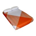 Orange and white diagonal plaids Fitted Sheet (Full/ Double Size) View2