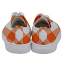 Orange and white diagonal plaids Kids  Low Top Canvas Sneakers View4