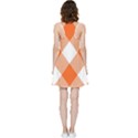 Orange and white diagonal plaids Inside Out Racerback Dress View2