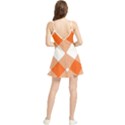 Orange and white diagonal plaids Summer Frill Dress View2