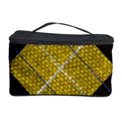 Modern Yellow Golden Plaid Cosmetic Storage by ConteMonfrey