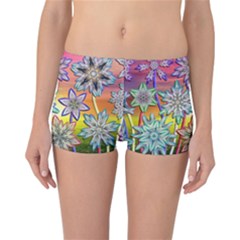 Flower Nature Garden Bloom Flora Reversible Boyleg Bikini Bottoms by Ravend