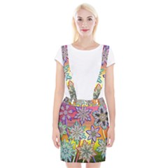 Flower Nature Garden Bloom Flora Braces Suspender Skirt by Ravend