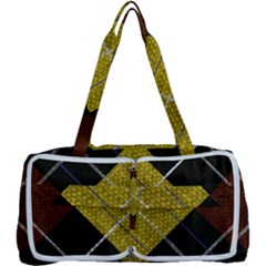 Modern Yellow Golden Plaid Multi Function Bag by ConteMonfrey