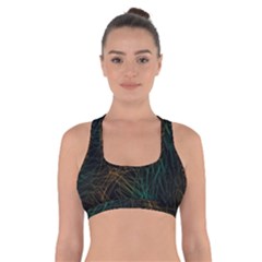 Background Pattern Texture Design Cross Back Sports Bra by Ravend