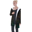 Background Pattern Texture Design Longline Hooded Cardigan View1