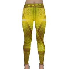 Hieroglyphic Egypt Egyptian Classic Yoga Leggings by Ravend