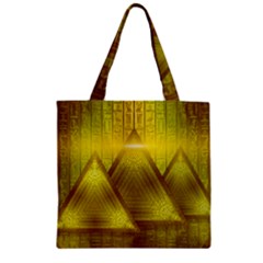 Hieroglyphic Egypt Egyptian Zipper Grocery Tote Bag by Ravend