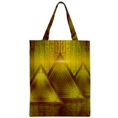 Hieroglyphic Egypt Egyptian Zipper Classic Tote Bag by Ravend