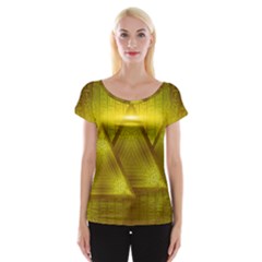 Hieroglyphic Egypt Egyptian Cap Sleeve Top by Ravend