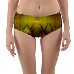 Hieroglyphic Egypt Egyptian Reversible Mid-waist Bikini Bottoms by Ravend