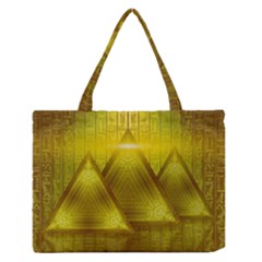 Hieroglyphic Egypt Egyptian Zipper Medium Tote Bag by Ravend