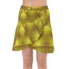 Hieroglyphic Egypt Egyptian Wrap Front Skirt by Ravend