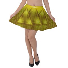 Hieroglyphic Egypt Egyptian Velvet Skater Skirt