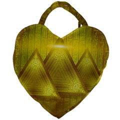 Hieroglyphic Egypt Egyptian Giant Heart Shaped Tote by Ravend