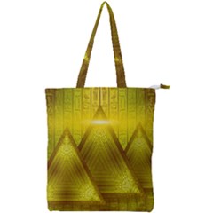 Hieroglyphic Egypt Egyptian Double Zip Up Tote Bag by Ravend