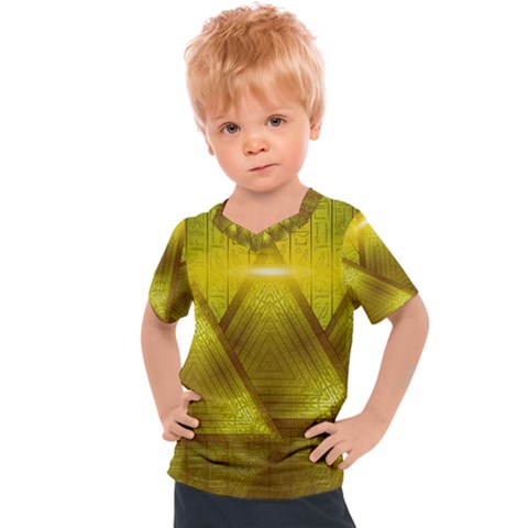 Hieroglyphic Egypt Egyptian Kids  Sports Tee by Ravend