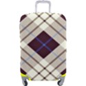 Blue, purple and white diagonal plaids Luggage Cover (Large) View1