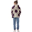 Blue, purple and white diagonal plaids Kids  Oversized Hoodie View2