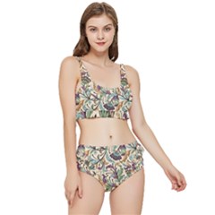 Wallpaper Floral Pattern Frilly Bikini Set by Ravend