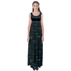 Music Pattern Music Note Doodle Empire Waist Maxi Dress by Ravend