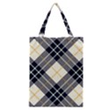 Black, yellow and white diagonal plaids Classic Tote Bag View1