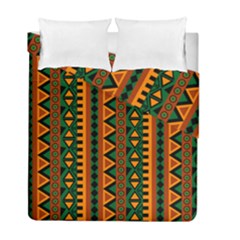 African Pattern Texture Duvet Cover Double Side (full/ Double Size) by Ravend