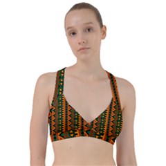 African Pattern Texture Sweetheart Sports Bra by Ravend