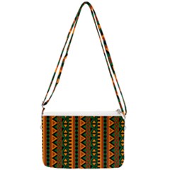 African Pattern Texture Double Gusset Crossbody Bag by Ravend