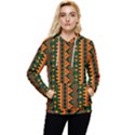 African Pattern Texture Women s Lightweight Drawstring Hoodie View1