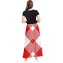 Red and white diagonal plaids Maxi Chiffon Skirt View2